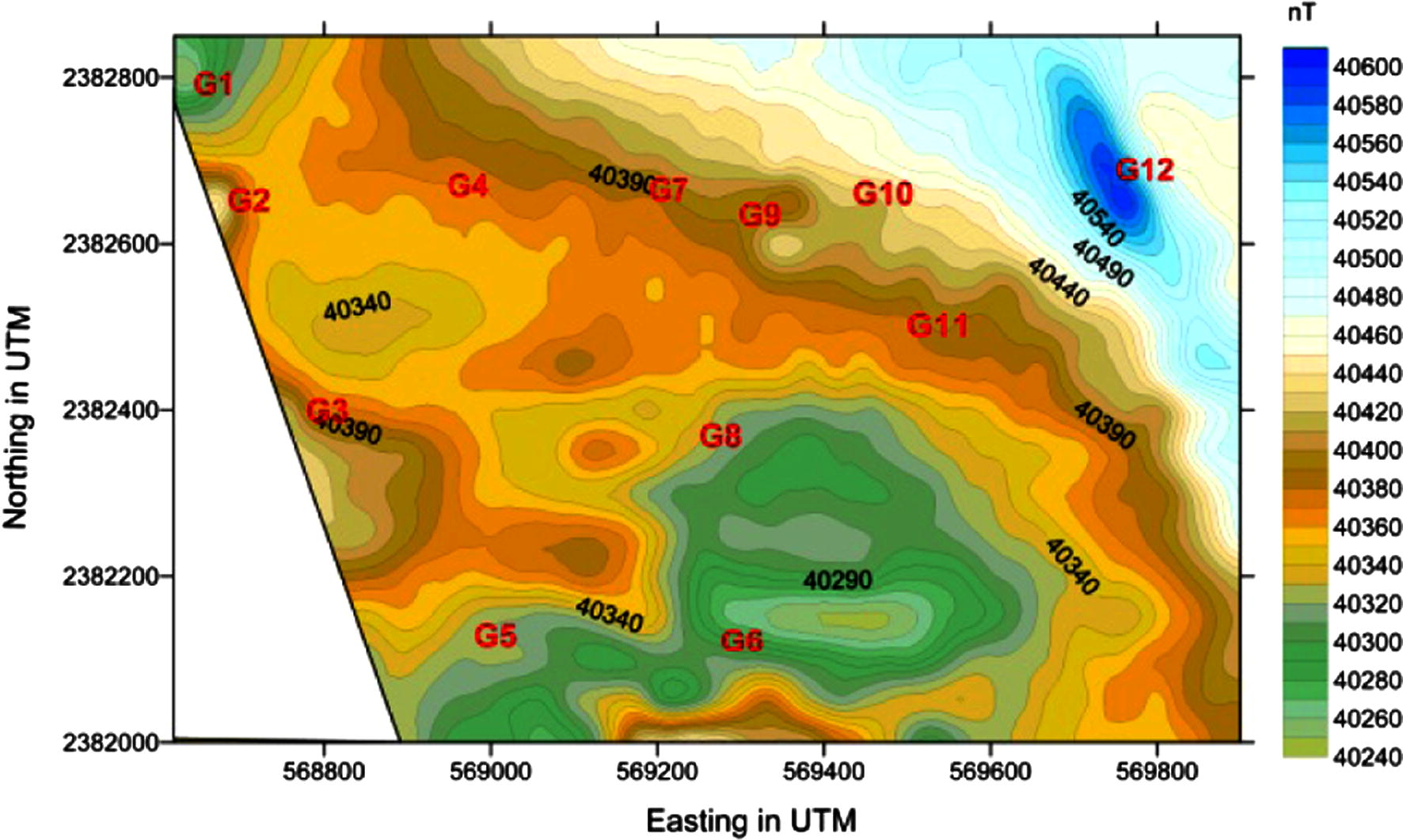 Final cluster indices of the accepted solutions, posted on TMI map.