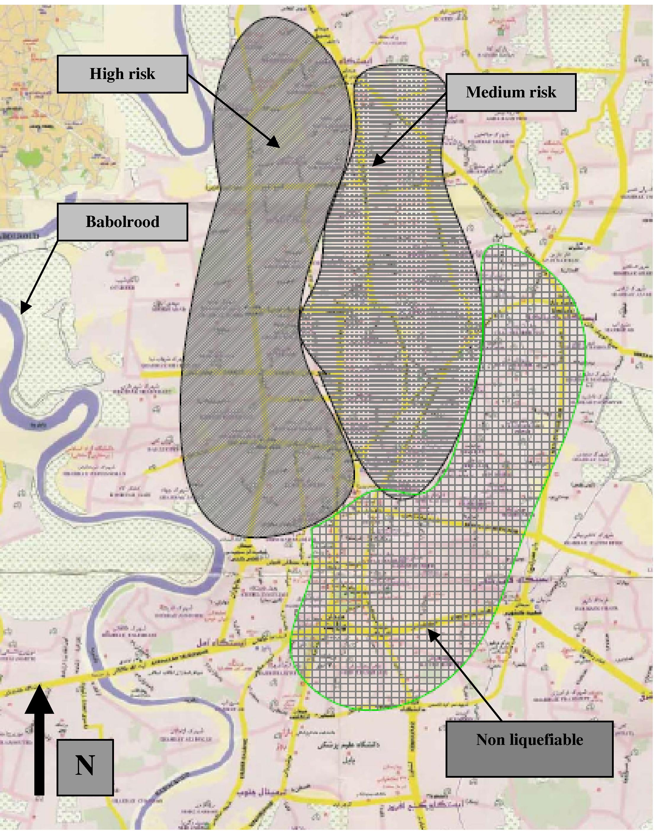 Liquefaction microzonation of Babol.