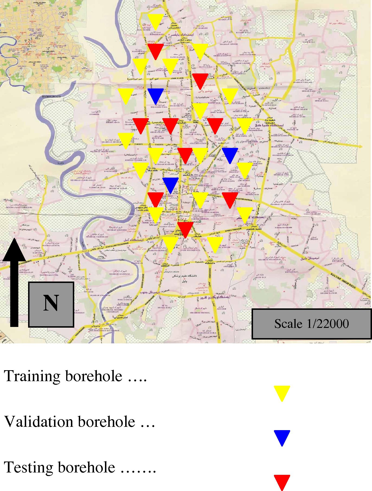 The 6 zones in Babol area.