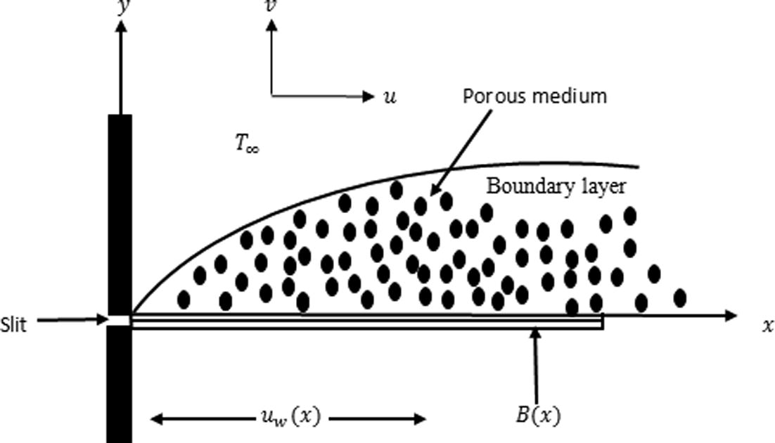 Sketch of physical problem and coordinate system.