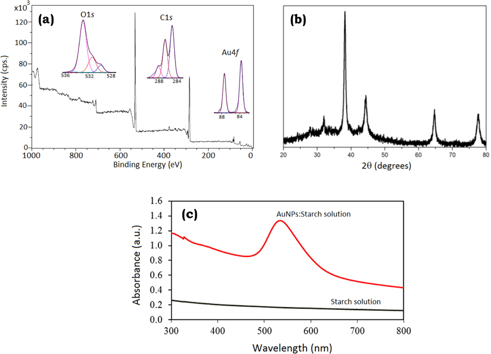 Gold nanoparticles stabilized by starch polymer and their use as ...