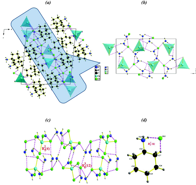 The space filler of (C6H14N)3[CoCl4]Cl viewed along the b-axis.