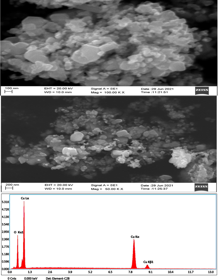 SEM-EDX study CuO NPs (Chemical).