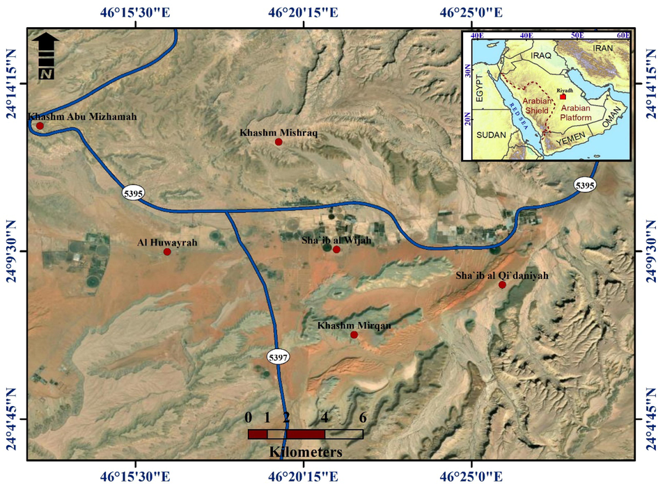 The study area's location map.