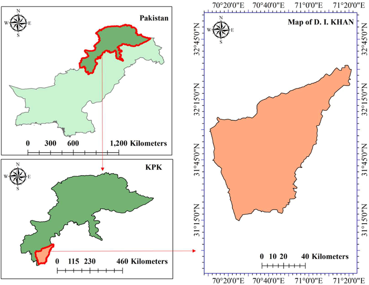 The study area's geographical location.