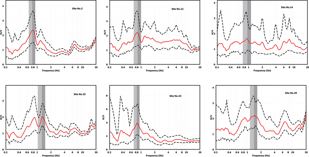 Examples of Microtremor data analysis.