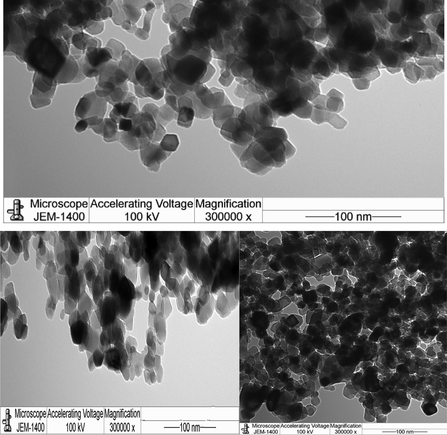 The TEM images of TiO2NPs.