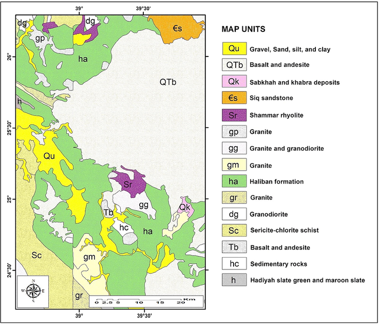 Geologic map of Harrat Khaybar, Saudi Arabia (Modified after Alshehri et al., 2022).