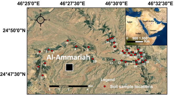 Location map of the study area and sampling sites.