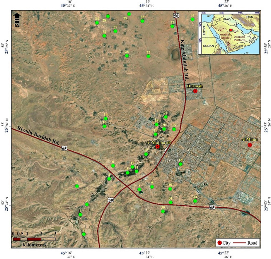 Location map of the study area and sampling sites.