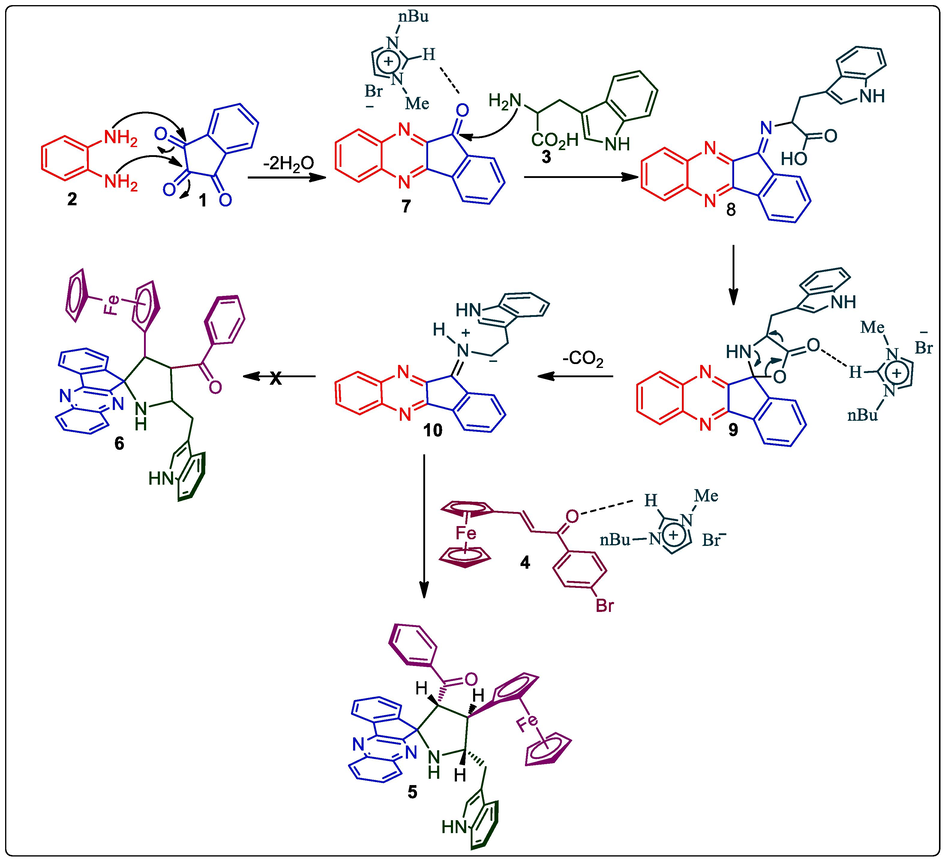 A mechanism for the formation of cycloadduct 5.