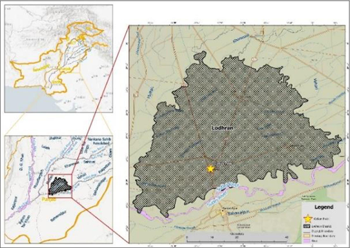 GIS Map of the experimental site in Pakistan.