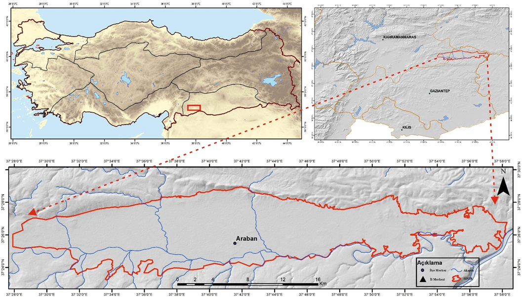 Geographic location of the study area.